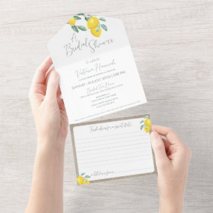 Lemon Bridal Shower with Date Night Card