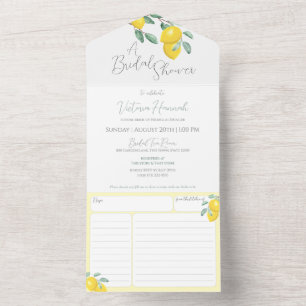 Lemon Bridal Shower with Recipe Card