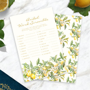 Lemon Bridal Word Scramble