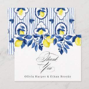 Lemon Brunch Wedding  Thank You Card