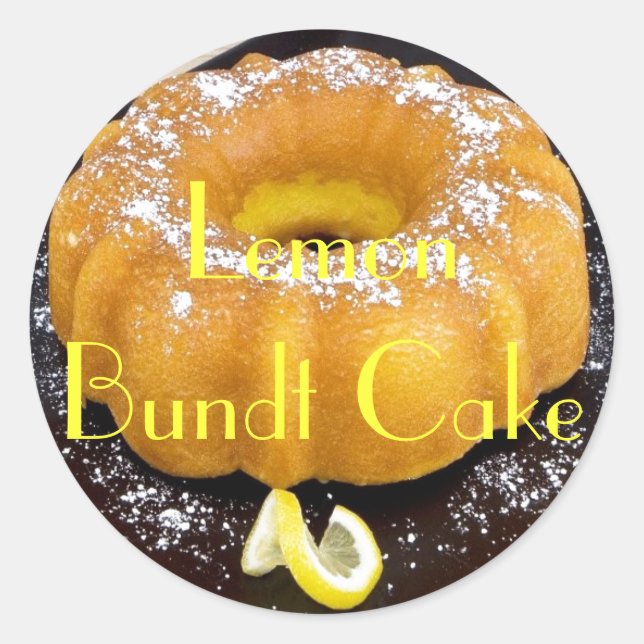 Lemon-Bundt-Cake Classic Round Sticker (Front)