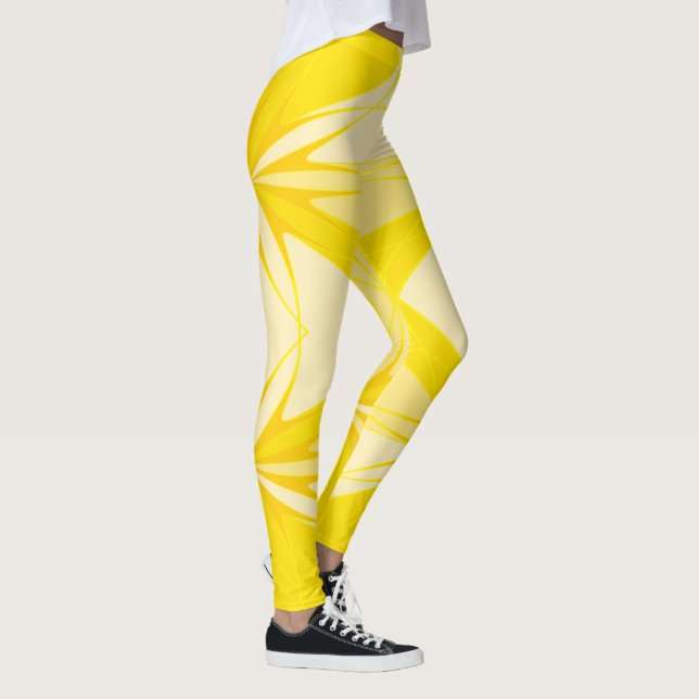 Lemon Burst Activewear Leggings (Right)