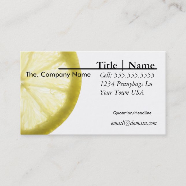 Lemon Business Card (Front)