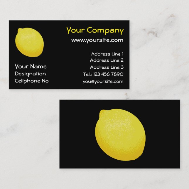 Lemon Business Card (Front/Back)