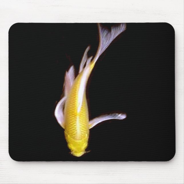 Lemon Butterfly Koi Mouse Mat (Front)