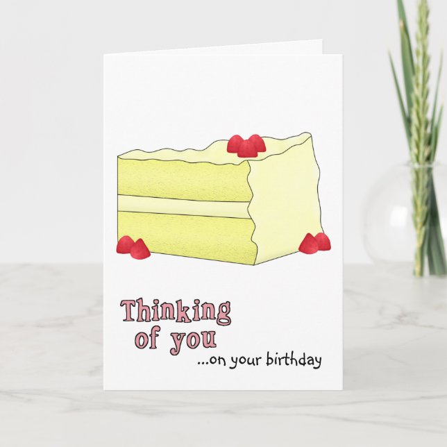 Lemon Cake Birthday Card (Front)