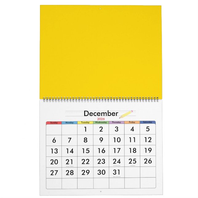 Lemon Calendar (Dec 2026)