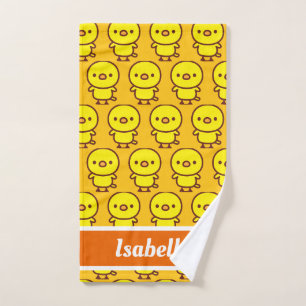 Lemon canary hand towel