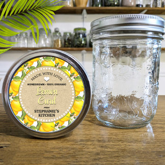 Lemon Canning Jar Label