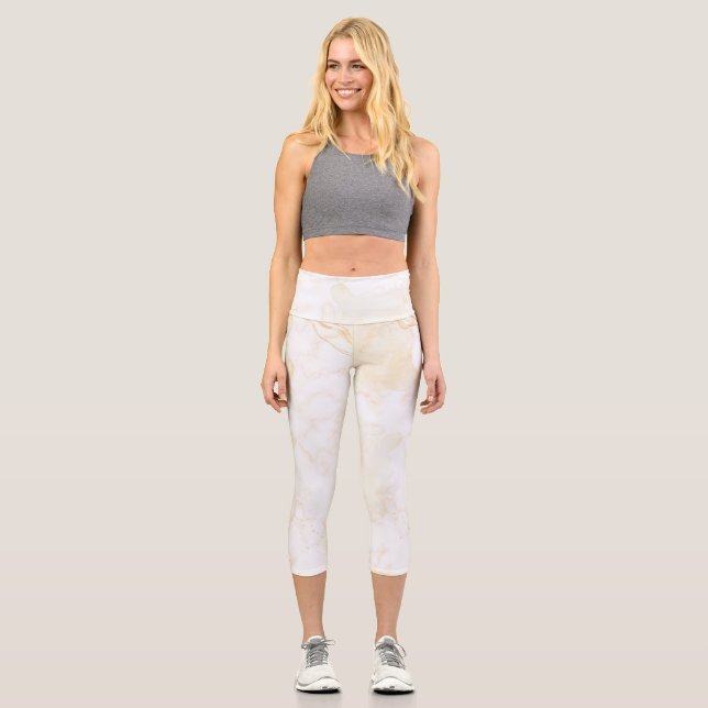 Lemon Capri Leggings (Front)