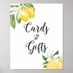 Lemon Cards & Gifts Party Table Sign Citrus