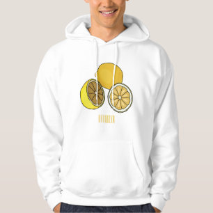 Lemon cartoon illustration hoodie