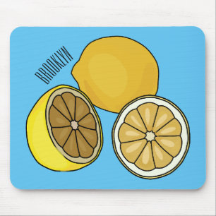 Lemon cartoon illustration mouse mat