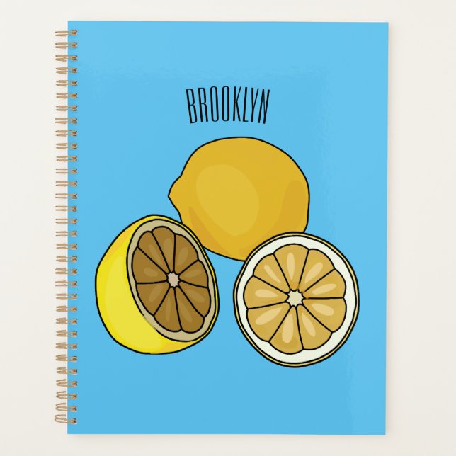 Lemon cartoon illustration planner (Front)