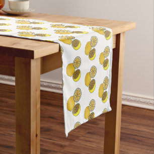 Lemon cartoon illustration short table runner