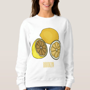 Lemon cartoon illustration sweatshirt