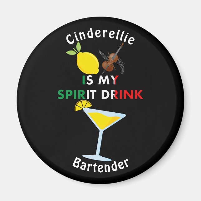 Lemon Cello Limoncello is my Spirit Drink Funny Magnet (Front)