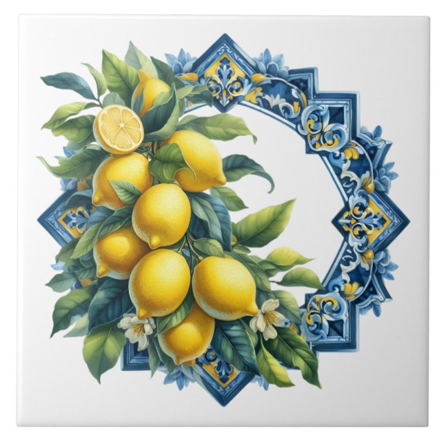 Lemon Ceramic Tile (Front)
