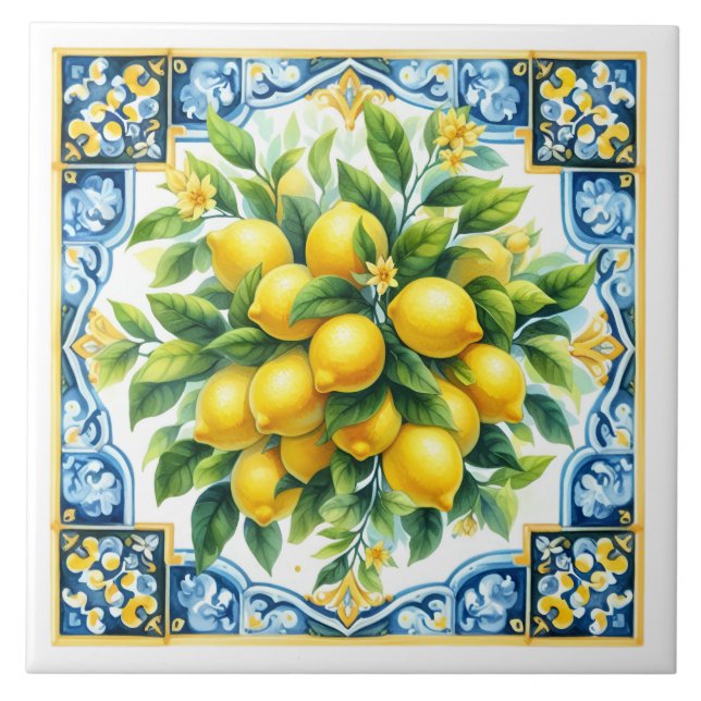 Lemon Ceramic Tile (Front)