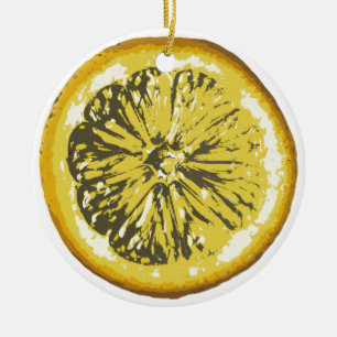Lemon Ceramic Tree Decoration