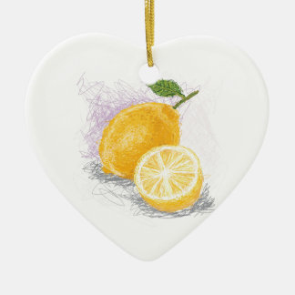 lemon ceramic tree decoration