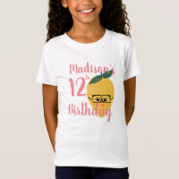 Lemon Character Birthday Shirts for Girls