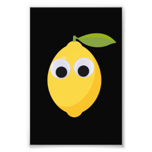 Lemon Character, sweet fruit with googly eyes   Photo Print