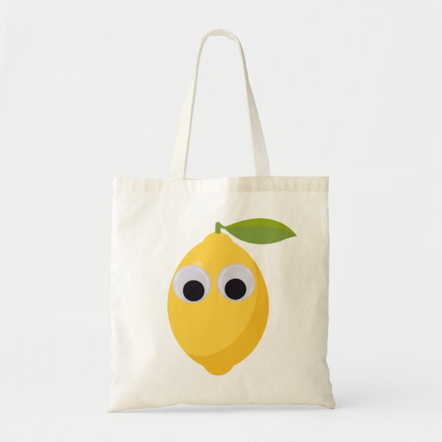 Lemon Character, sweet fruit with googly eyes   Tote Bag (Front)