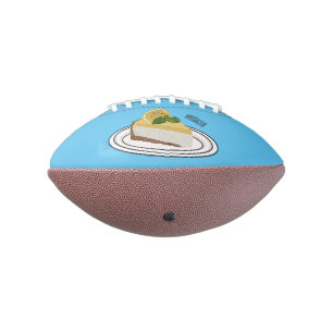 Lemon cheesecake cartoon illustration american football