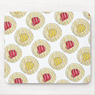 Lemon Cherry Danishes Breakfast Sweet Pastry Mouse Mat