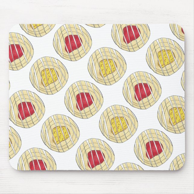 Lemon Cherry Danishes Breakfast Sweet Pastry Mouse Mat (Front)
