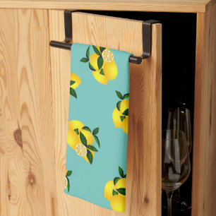 Lemon Chic Aqua Tea Towel
