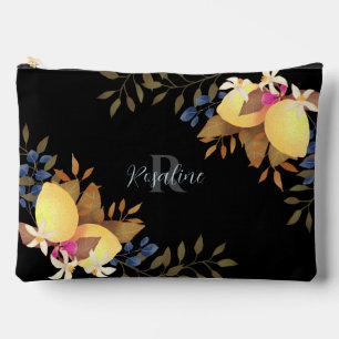 Lemon Chic Black Monogram  Accessory Pouch