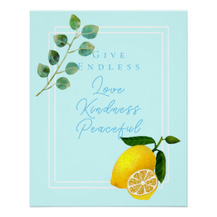 Lemon Chic Blue Glossy Poster