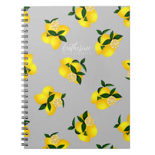 Lemon Chic Design Light Grey Notebook