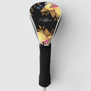 Lemon Chic Monogram Black Golf Head Cover