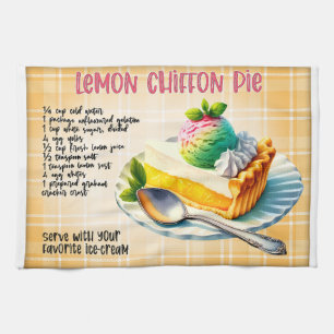 Lemon Chiffon Pie Recipe Tea Towel