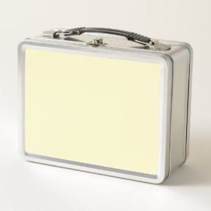 Lemon Chiffon Solid Colour Metal Lunch Box
