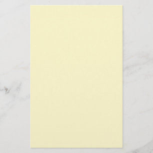 Lemon Chiffon Solid Colour Stationery
