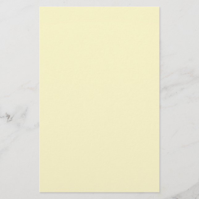 Lemon Chiffon Solid Colour Stationery (Front)