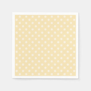 Lemon chiffon yellow polka dots custom napkins