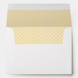 Lemon chiffon yellow polka dots envelope