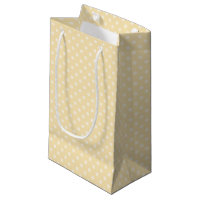 Lemon chiffon yellow polka dots gift bag
