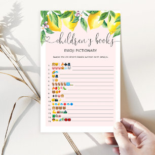 Lemon childrens books emoji pictionary game
