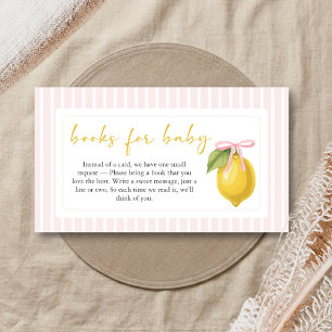Lemon Ciao Baby Shower Books for Baby Enclosure Card