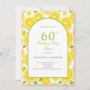 Lemon Citrus 60th Birthday  Invitation