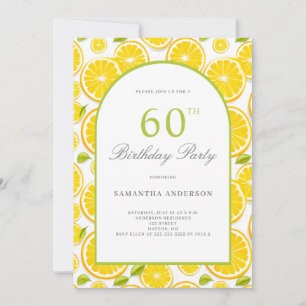 Lemon Citrus 60th Birthday  Invitation