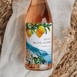 Lemon Citrus Amalfi Coast Bridal Shower Wine Label<br><div class="desc">Lemon Citrus Amalfi Coast Bridal Shower Wine Label</div>