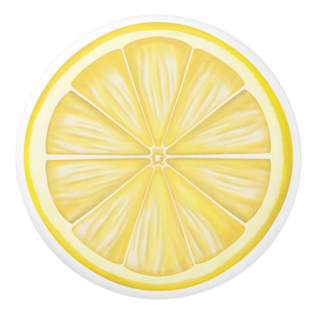 Lemon Citrus Amalfi Coast  Ceramic Knob (Front)
