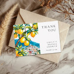Lemon Citrus Amalfi Coast Italian Bridal Shower Thank You Card<br><div class="desc">Lemon Citrus Amalfi Coast Italian Bridal Shower Thank You Card</div>